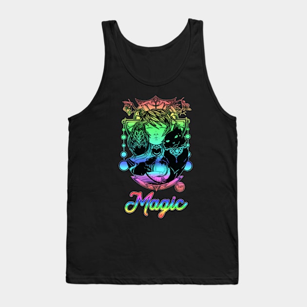 Queen of Night Rainbow Tank Top by Nat Ewert Art